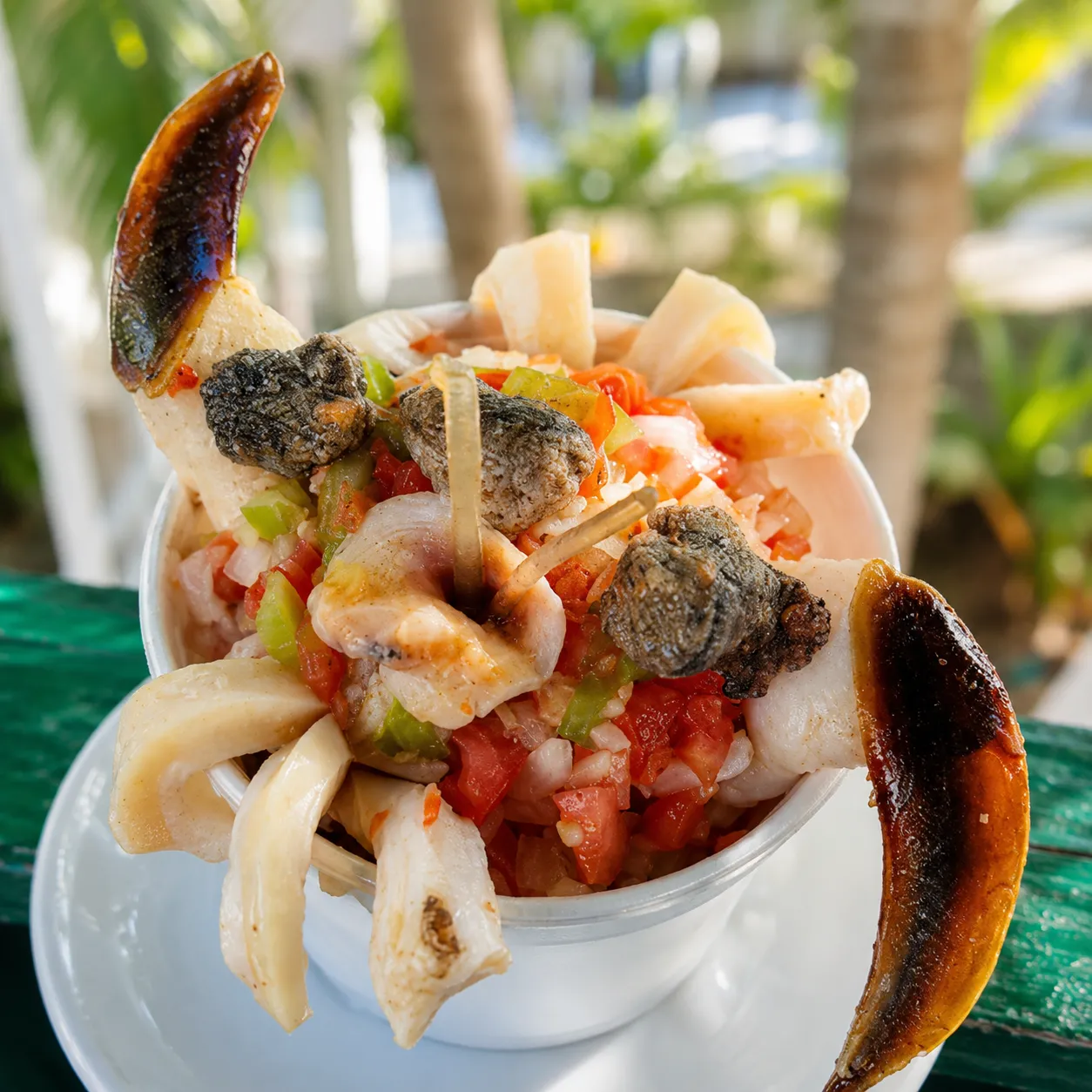 The Classic conch salad with fresh citrus and peppers