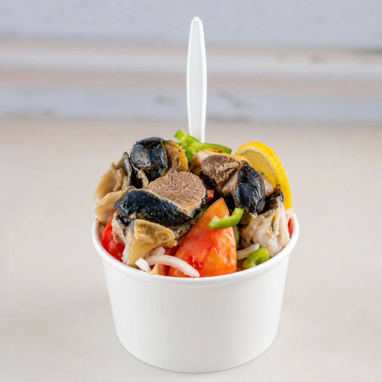 Welk salad dressed the Bahamian way