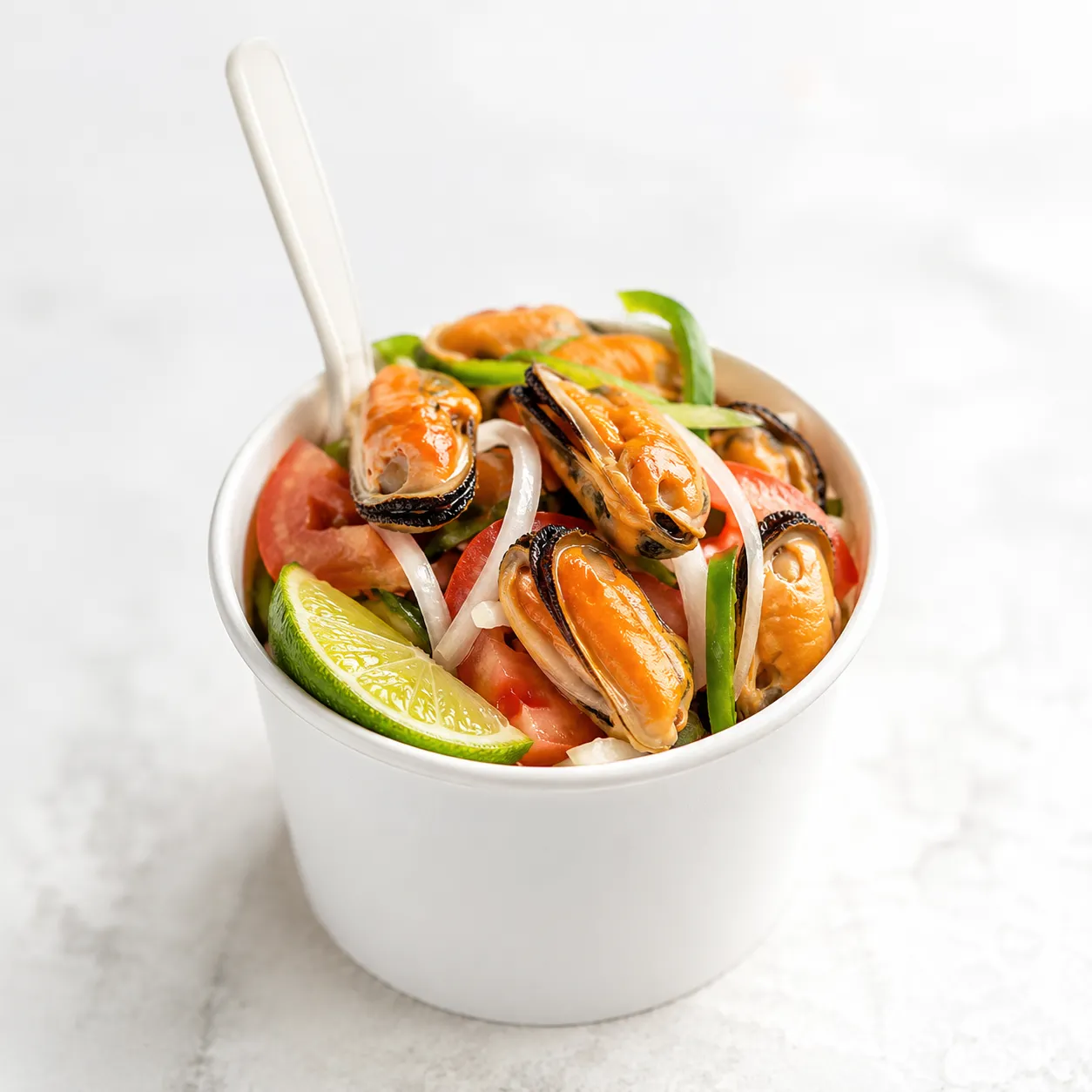 Mussels salad dressed the Bahamian way