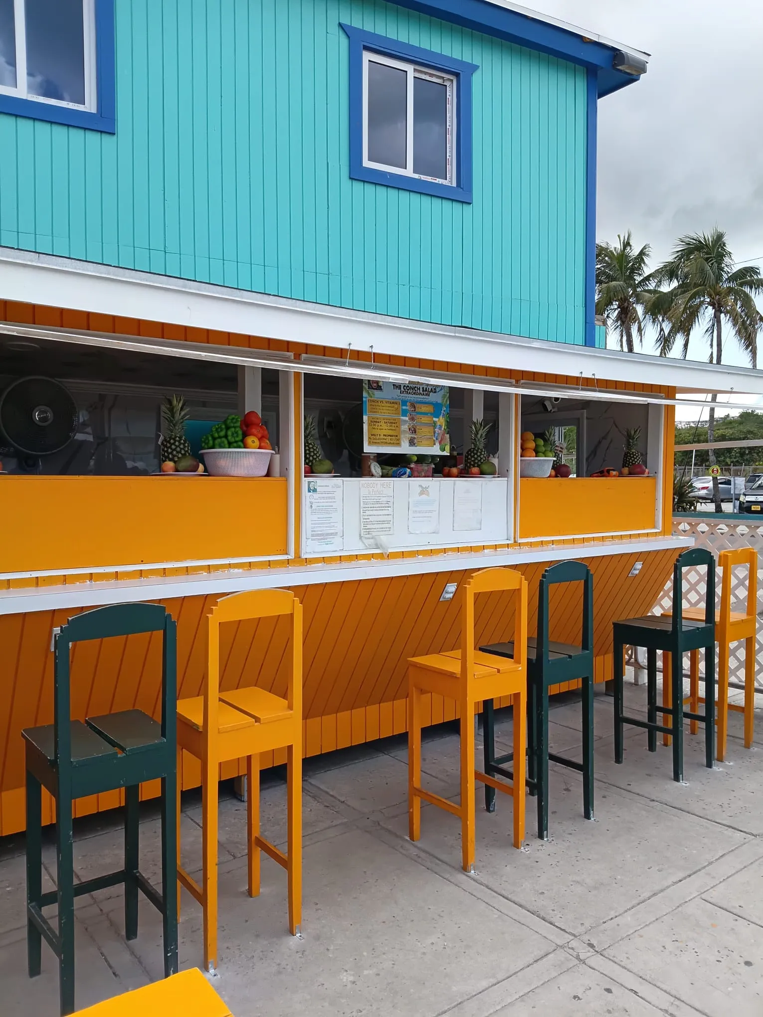 Willy D conch salad stand exterior, next to Joey's at Arawak Cay